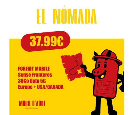 El Nòmada - Forfait Catalan Voyage 5G 30Go