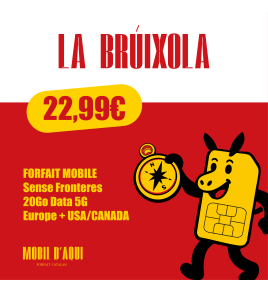 La Brúixola - Forfait catalan Appels/SMS illimités Voyage 5G 20Go