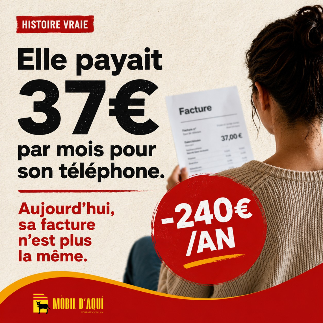 Cette cliente économise désormais 240 € par an sur son forfait mobile